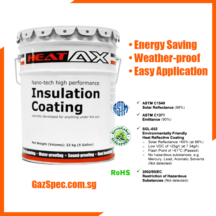 HEATAX Thermal Insulation Coating Gaz Spec Pte. Ltd. Singapore